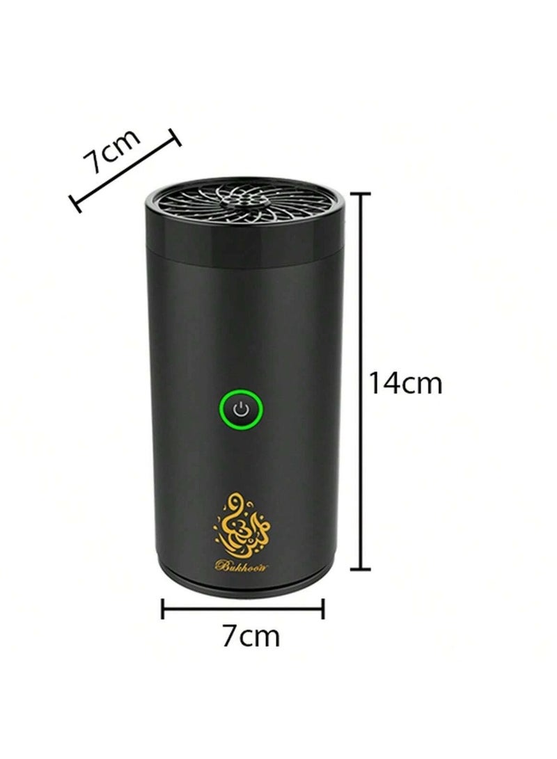 Juud Portable Electronic Incense Burner With USB Rechargeable Arabian Bakhoor Burner for Home Car and Personal Use-Multipurpose Aroma Diffuser-Fragrance Aromatherapy Ideal for Muslim Ramadan & Daily Use