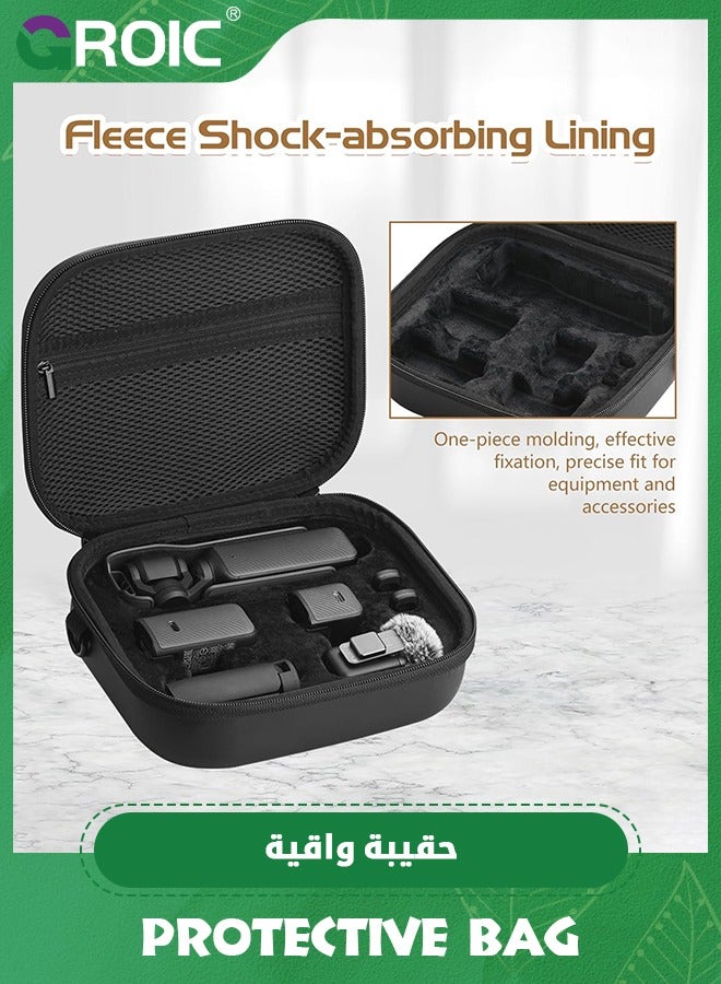 Carrying Case for DJI Osmo Pocket 3 - Portable PU Storage Protective Bag Travel Box for DJI Osmo Pocket 3 Combo Accessories