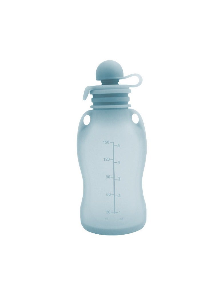 Home Fresh-Keeping Portable Silicone Breast Milk Bag Can Be Refrigerated And Reused Blue 150ml*5