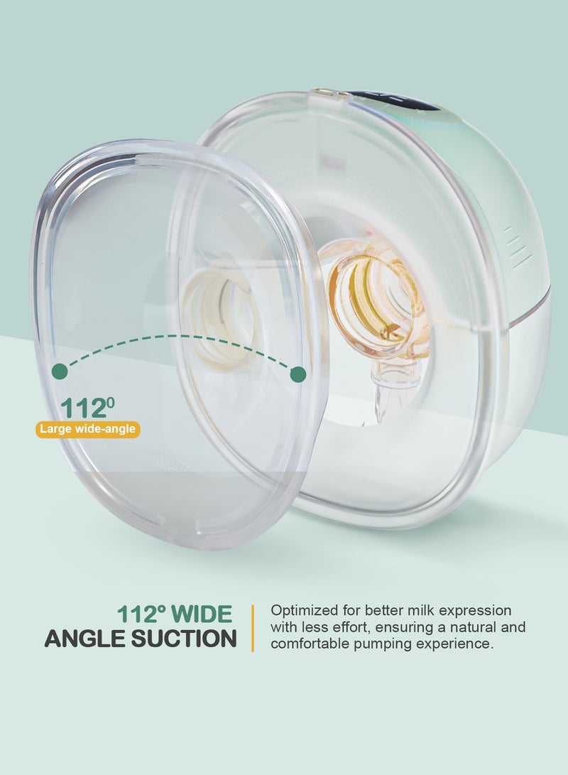 Baybee Slim Wearable Electric Breast Pump for Feeding Mothers, Hands Free Automatic Breast Pump Electrical with Lactation, Milk Suction & Massage Modes, 9 Level Suction Adjustment, 150ml Storage