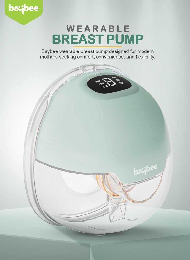 Baybee Slim Wearable Electric Breast Pump for Feeding Mothers, Hands Free Automatic Breast Pump Electrical with Lactation, Milk Suction & Massage Modes, 9 Level Suction Adjustment, 150ml Storage