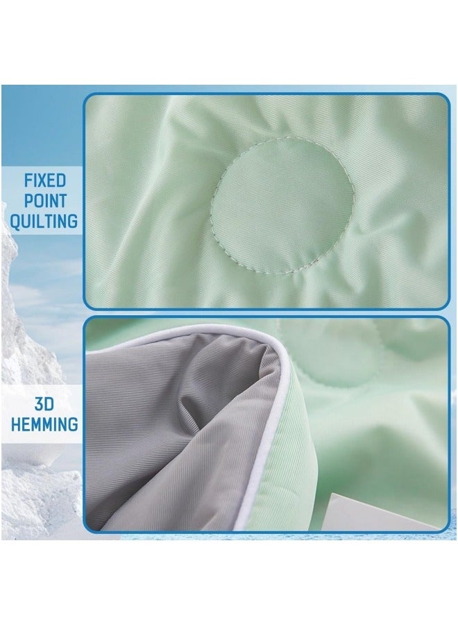 Cooling Comforter for Summer Cooling Blanket with Double-sided Cooling Fiber Soft Breathable Machine Washable Cool Lightweight Duvet,200x230cm