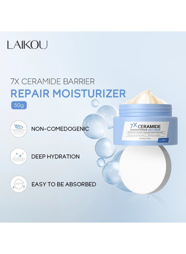 LAIKOU Ceramide Facial Cream, 50g, Hydrating, Moisturizing, and Firming