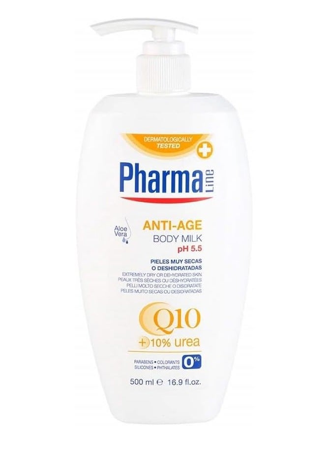 Anti Age Moisturizing Body Milk Lotion with CQ10 and Urea pH 5.5 500ml