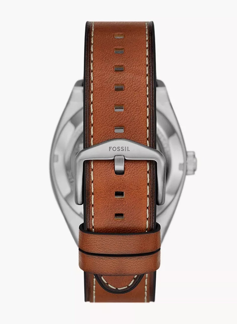 Men's Everett Automatic Brown Leather Watch ME3261 - 42mm