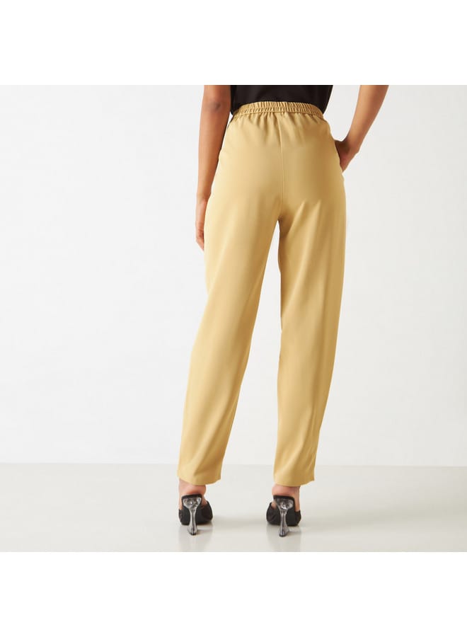 2Xtremz Tapered Trousers with Pleat Detail and Button Closure