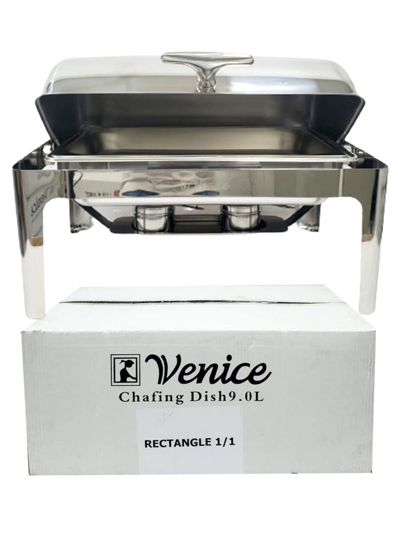 Roll Top Chafing Dish Silver 9 Ltr