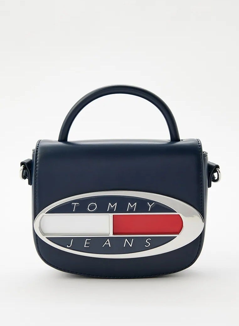 Tommy Hilfiger Plus Origin Plaque Denim Crossover Bag