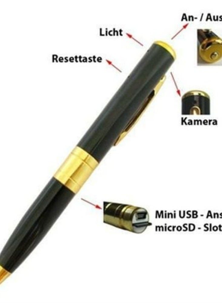 Spy Pen Camera DVR Camera HD Black And Gold