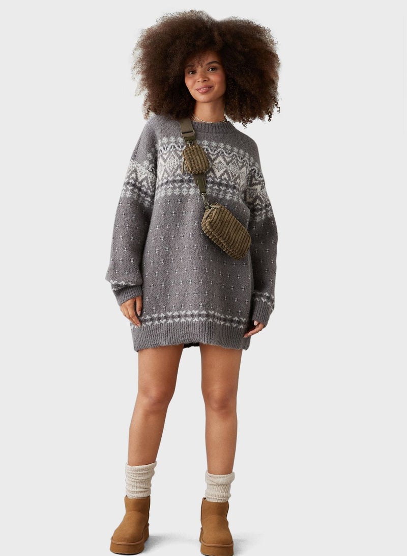 Crew Neck Knitted Sweater