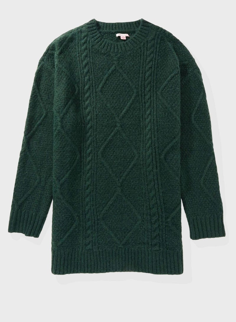 Crew Neck Knitted Sweater