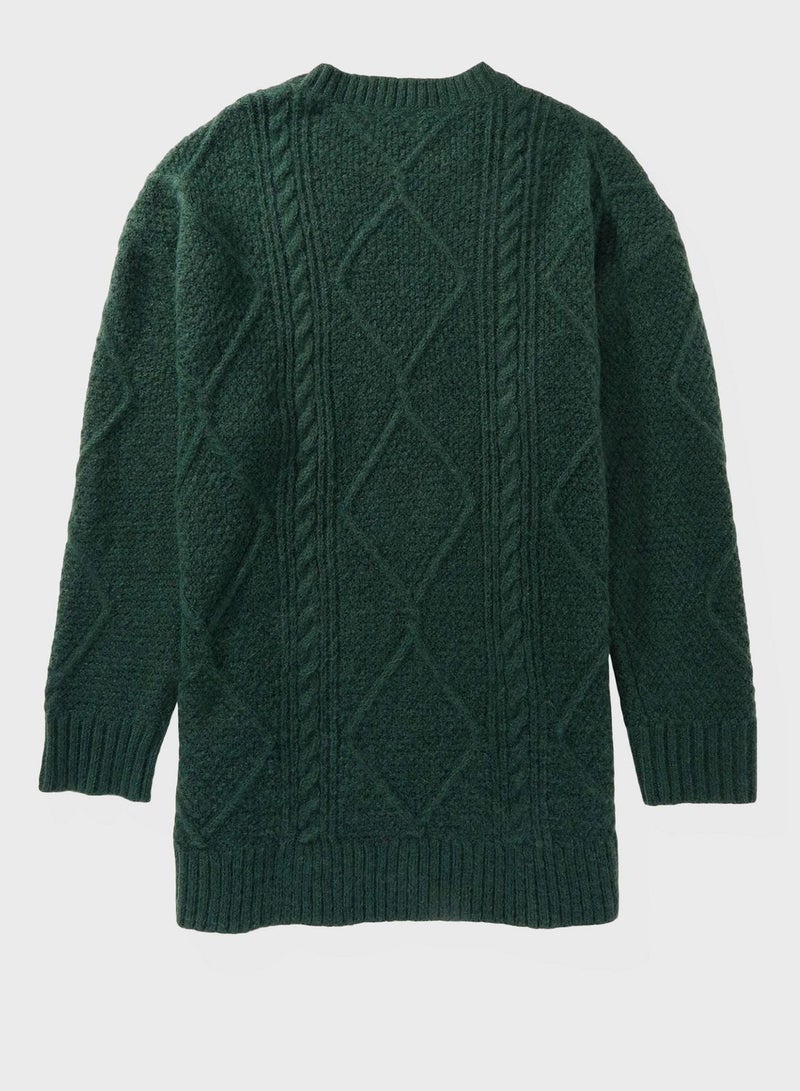 Crew Neck Knitted Sweater