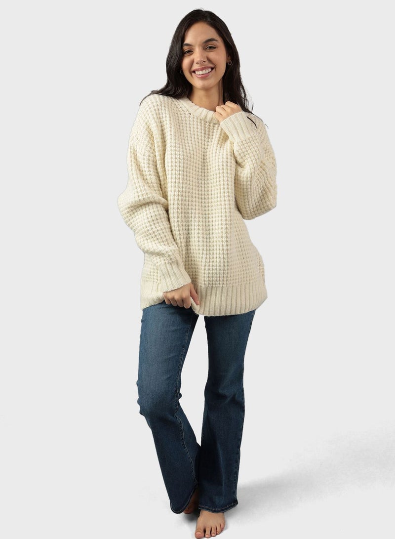 Crew Neck Knitted Sweater