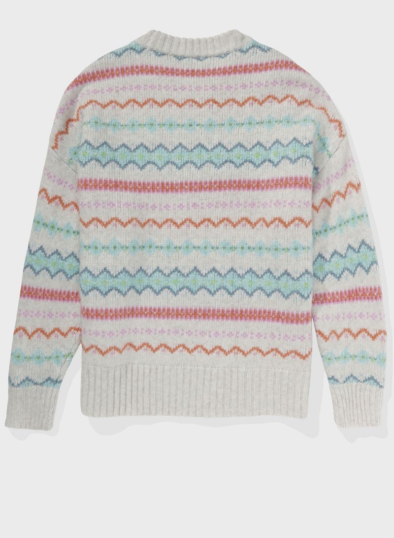 Crew Neck Knitted Sweater