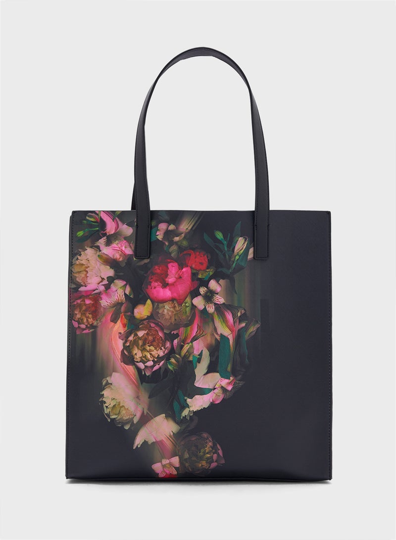 Saliine Printed Top Handle Shopper