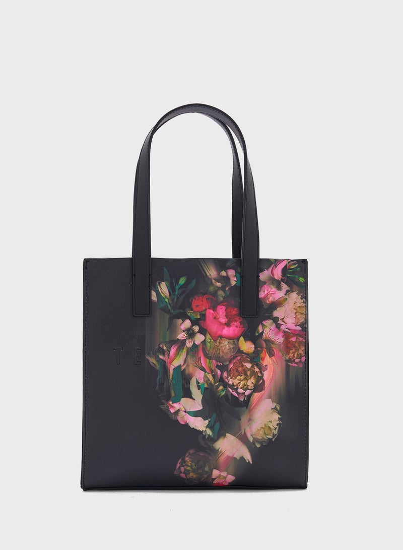 Saley Printed Top Handle Tote