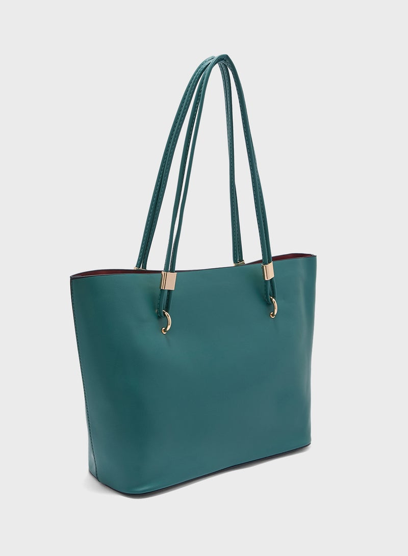 Metal Trim Tote Bag