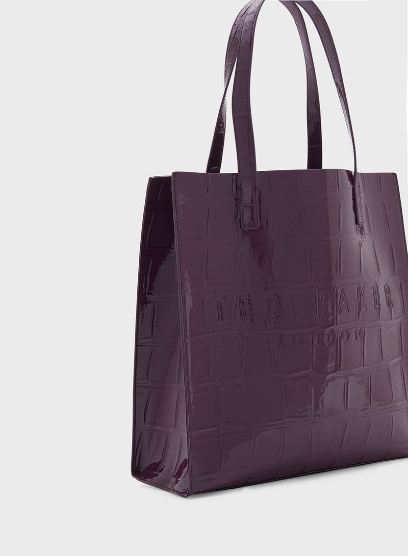 Croccon Imitation Top Handle Shopper