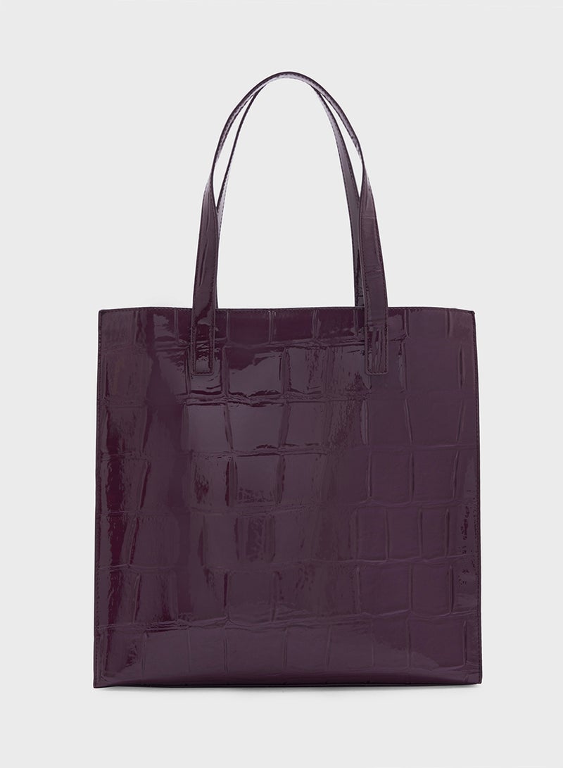 Croccon Imitation Top Handle Shopper