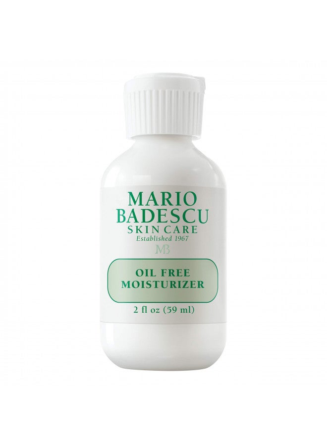 Mario Badescu Oil Free Face Moisturizer for Women and Men, Ideal Facial Moisturizer for Combination, Oily or Sensitive Skin, Allantoin & Lemongrass Extract-Infused Moisturizer Face Cream, 2 Fl Oz