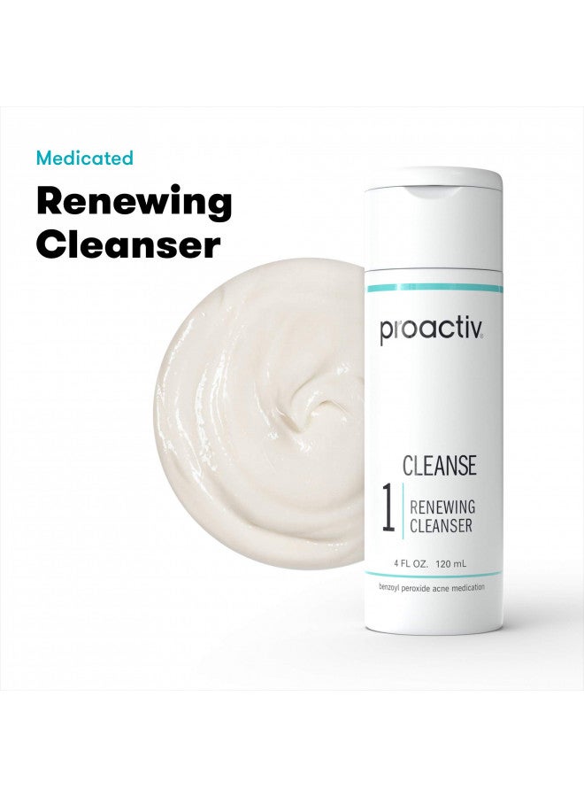 Proactiv Acne Cleanser - Benzoyl Peroxide Face Wash and Acne Treatment - Daily Facial Cleanser and Hyularonic Acid Moisturizer with Exfoliating Beads - 60 Day Supply, 4 Oz