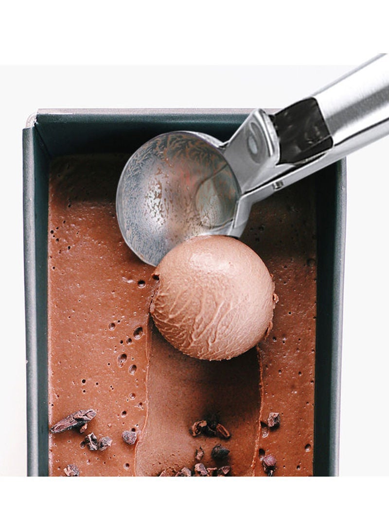 Stainless Steel Ice Cream Scoop With Trigger Release Silver 18.5x4.5x4.5cm