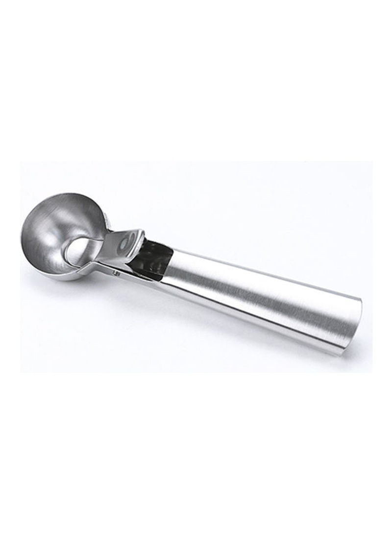 Stainless Steel Ice Cream Scoop With Trigger Release Silver 18.5x4.5x4.5cm