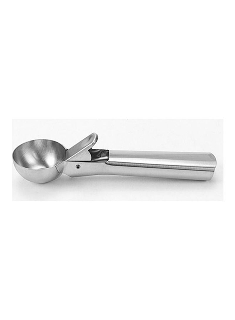 Stainless Steel Ice Cream Scoop With Trigger Release Silver 18.5x4.5x4.5cm