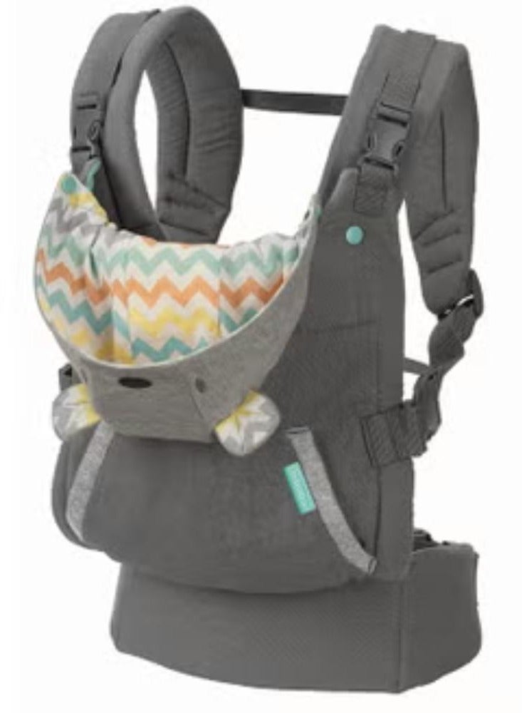 Cuddle Up Ergonomic Hoodie Baby Carrier With Removable Canopy, Grey - IN005331