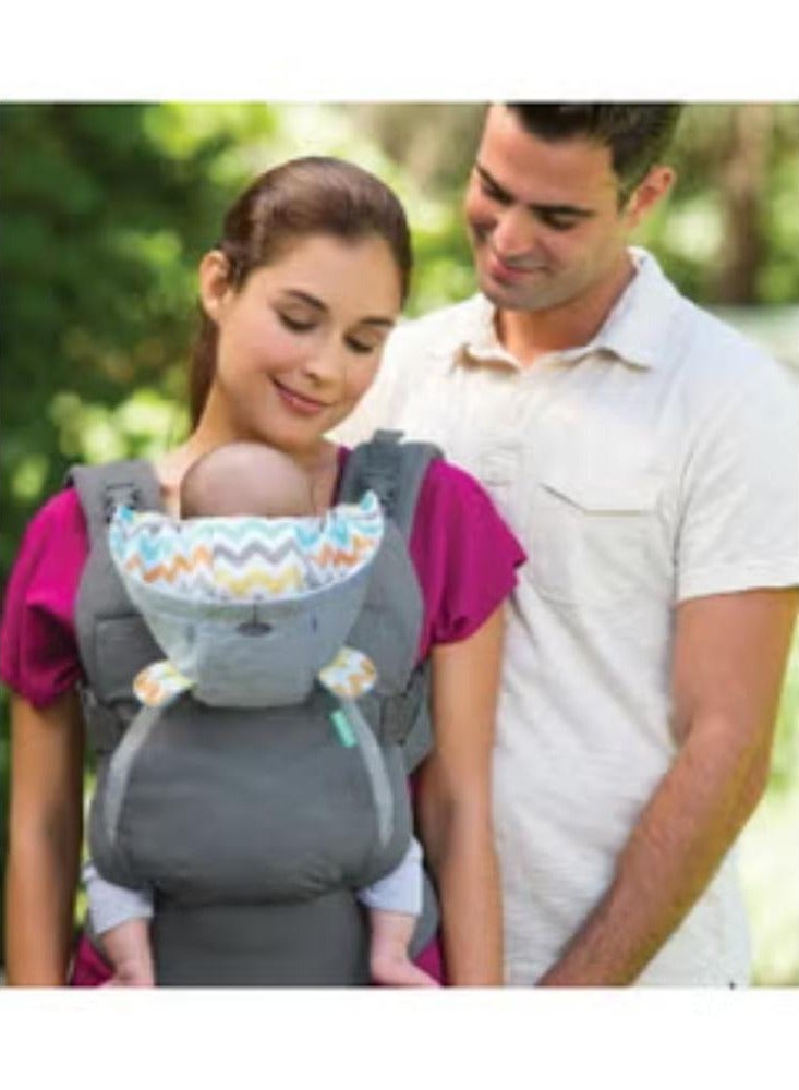 Cuddle Up Ergonomic Hoodie Baby Carrier With Removable Canopy, Grey - IN005331