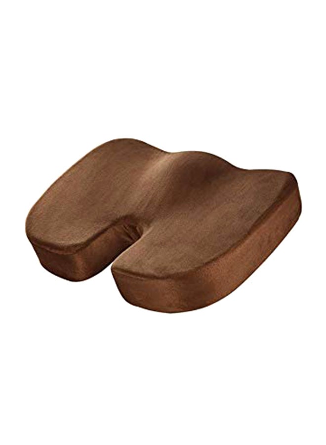 Memory Foam Gel Seat Cushion Polyester Brown 44x34x7centimeter