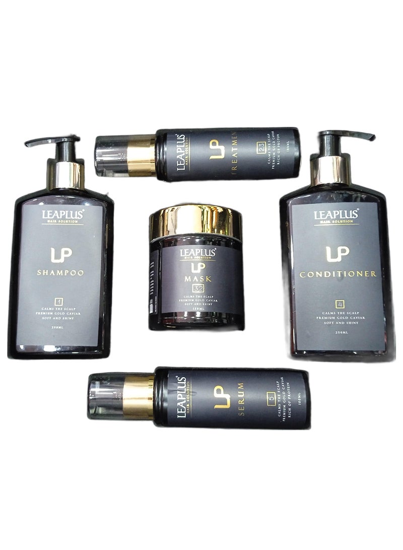 LEAPLUS Luxury Gold Caviar Hair Set 5 Pieces