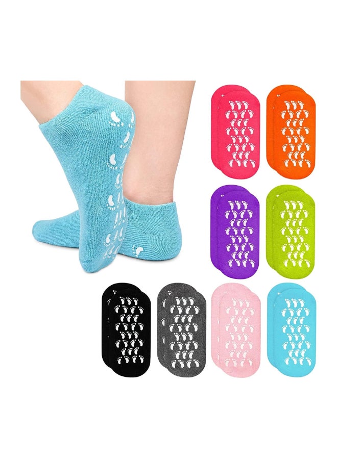 1 Pair Moisturizing Treatment Gel Spa Socks Multicolour