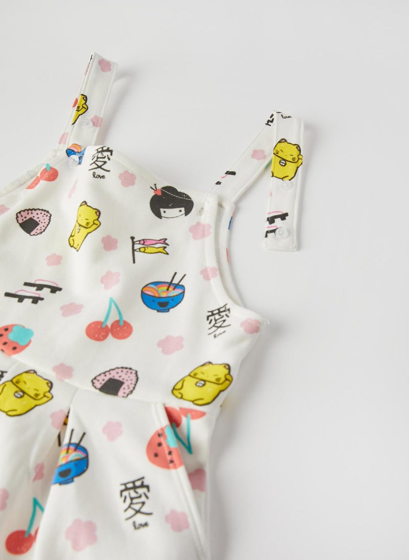 Short Jumpsuit for Girls 'Japan', White