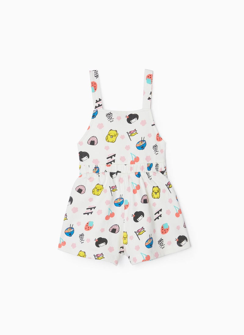 Short Jumpsuit for Girls 'Japan', White