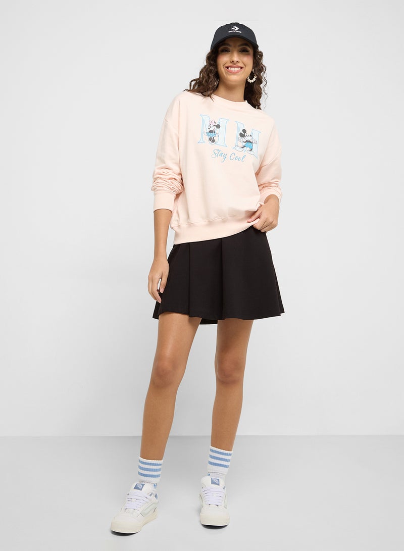 Mickey & Friends Oversize Graphic Sweatshirt