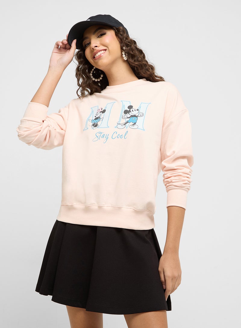 Mickey & Friends Oversize Graphic Sweatshirt