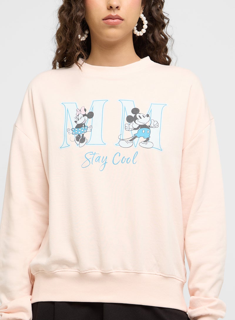 Mickey & Friends Oversize Graphic Sweatshirt