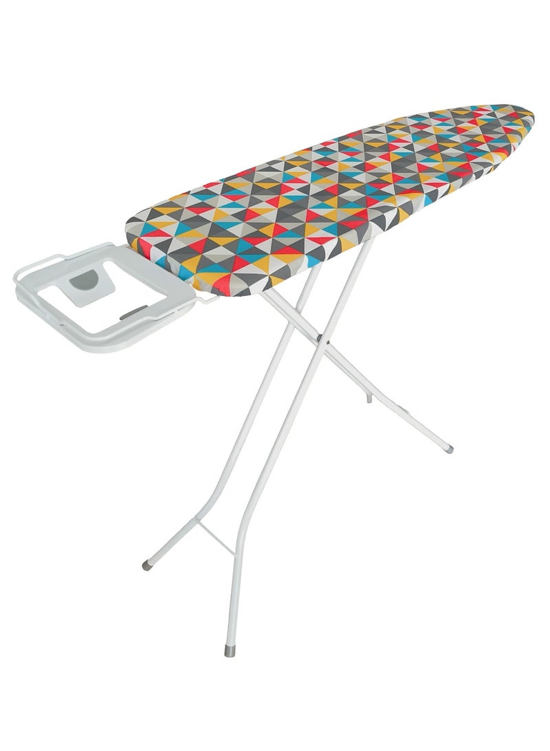 Mesh Ironing Board with Removable 100% Cotton Cover, Adjustable Legs Includes Extra Cotton Cover Assorted Designs