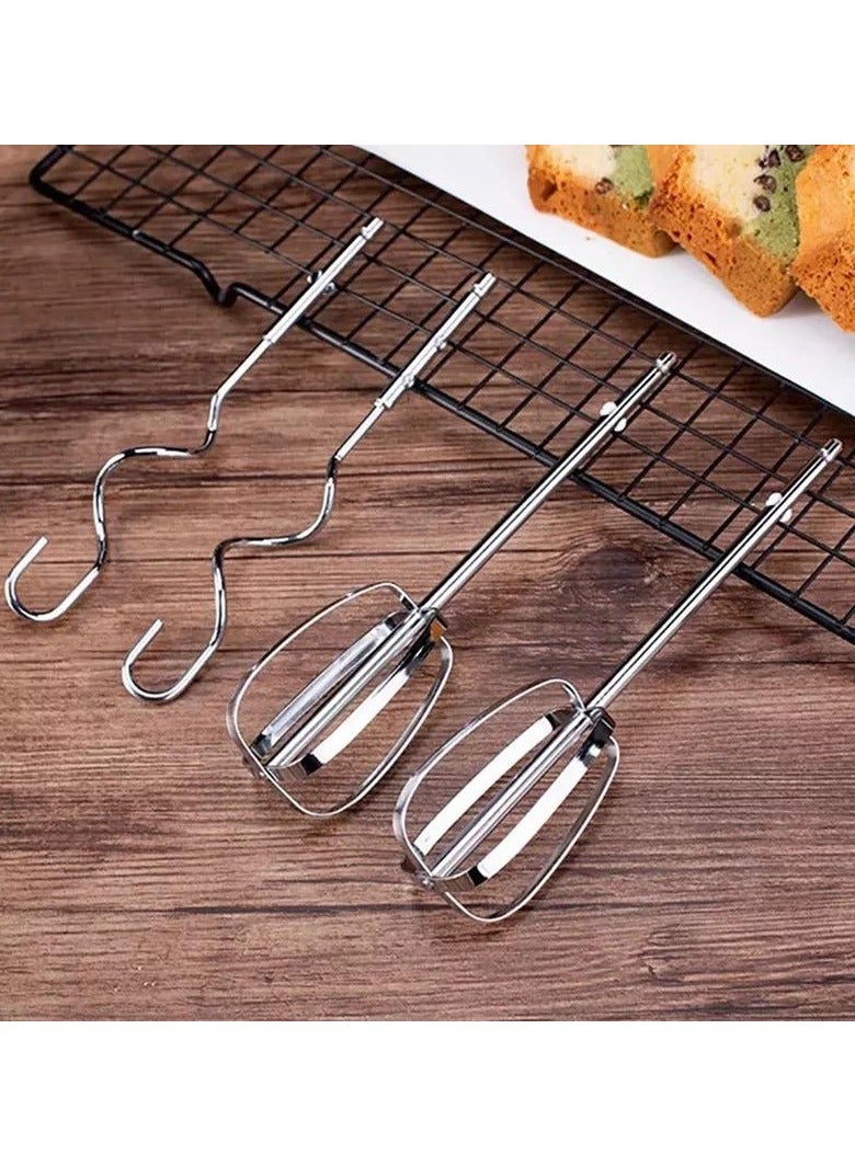 High Quality 800W 5 Speeds Mini Hand Egg Beater Food Mixer with Stainless Steel Whisk Attachments