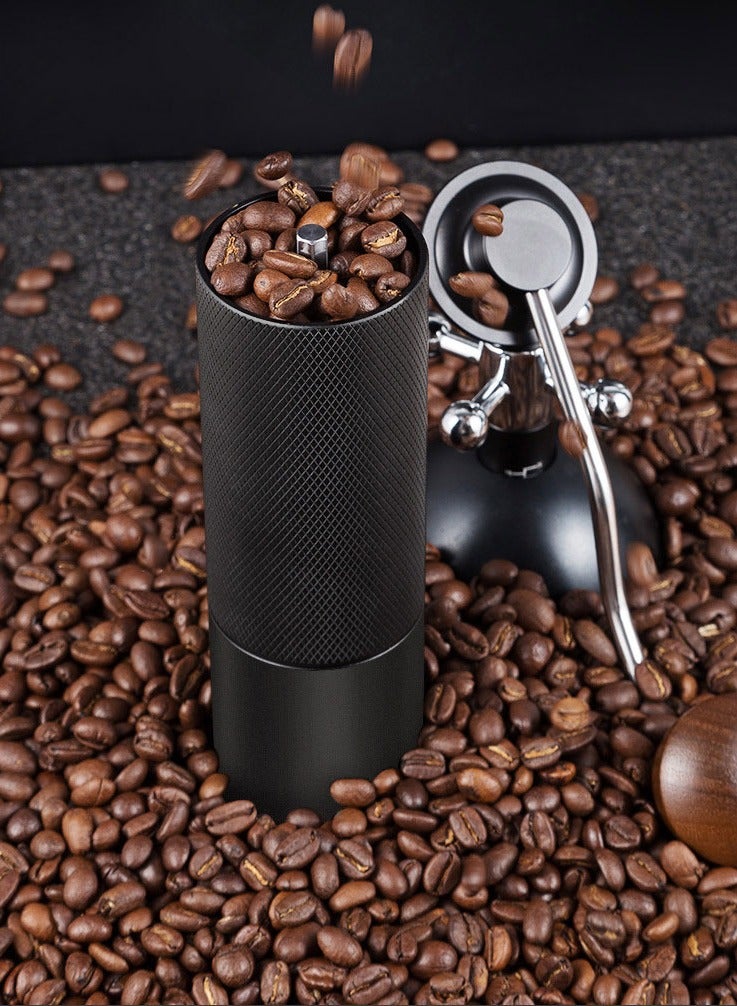 Save time and effort Hand Coffee Grinder, Manual Coffee Hand Grinder Capacity 25g with CNC Stainless Steel Conical Burr, Internal Adjustable Setting, Double Bearing Positioning for Travel, Camping