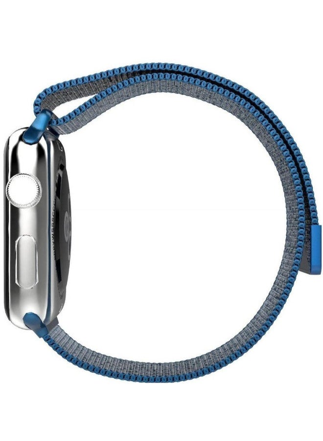 Stainless Steel Milanese Glass Screen Protector For Apple Watch Blue