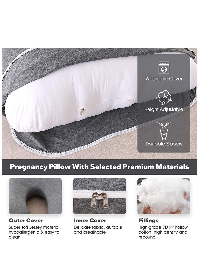 U-Shaped Pregnancy Pillow  Full Body Maternity Support Pillow(62x 28)