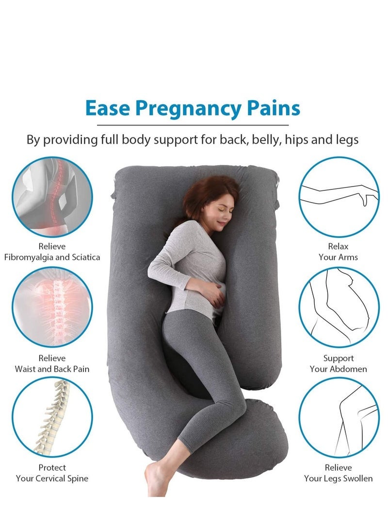 U-Shaped Pregnancy Pillow  Full Body Maternity Support Pillow(62x 28)