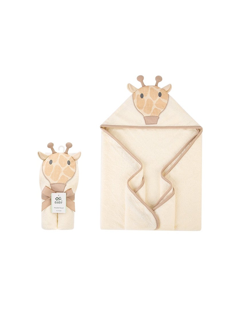 Factory Price Animal Stuffed Newborn Hooded Towel Gift Set - Giraffe