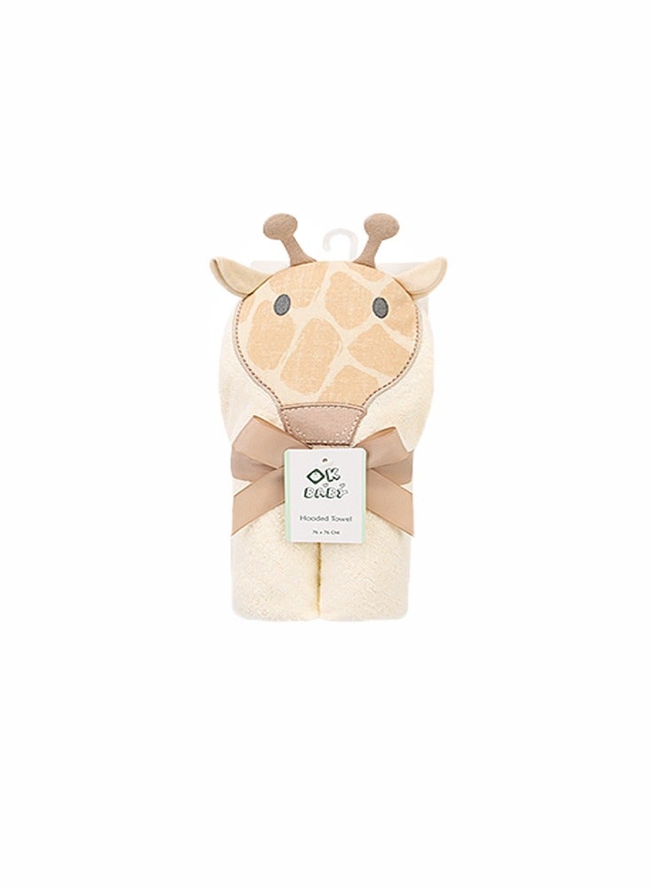 Factory Price Animal Stuffed Newborn Hooded Towel Gift Set - Giraffe