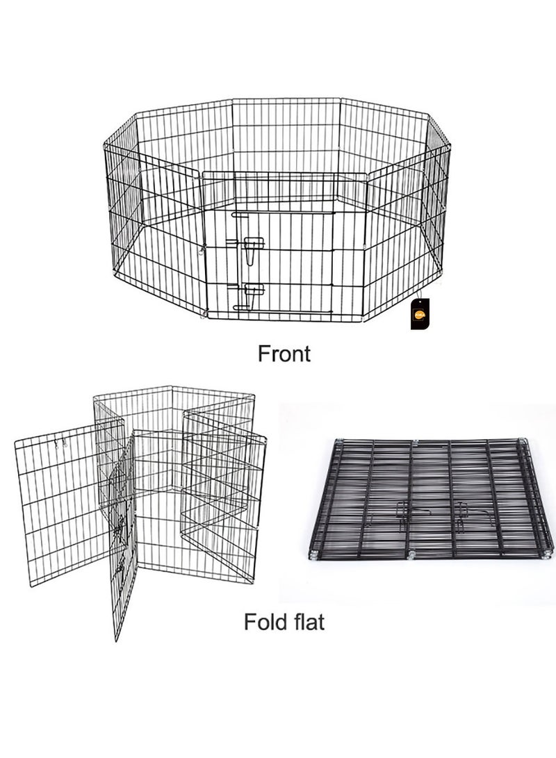 8 Piece Foldable Pet Fence Puppy Cage Puppy Fence For Pets