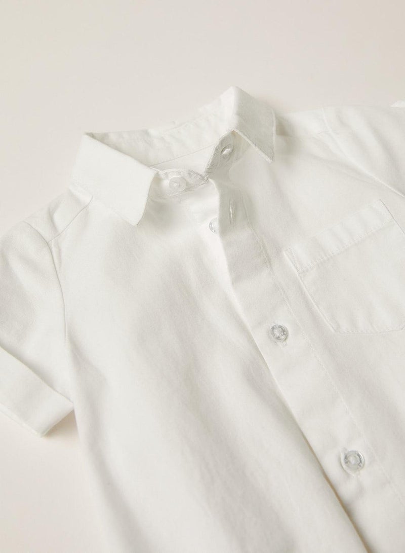 Bodysuit-Shirt for Newborn Baby Boys, White