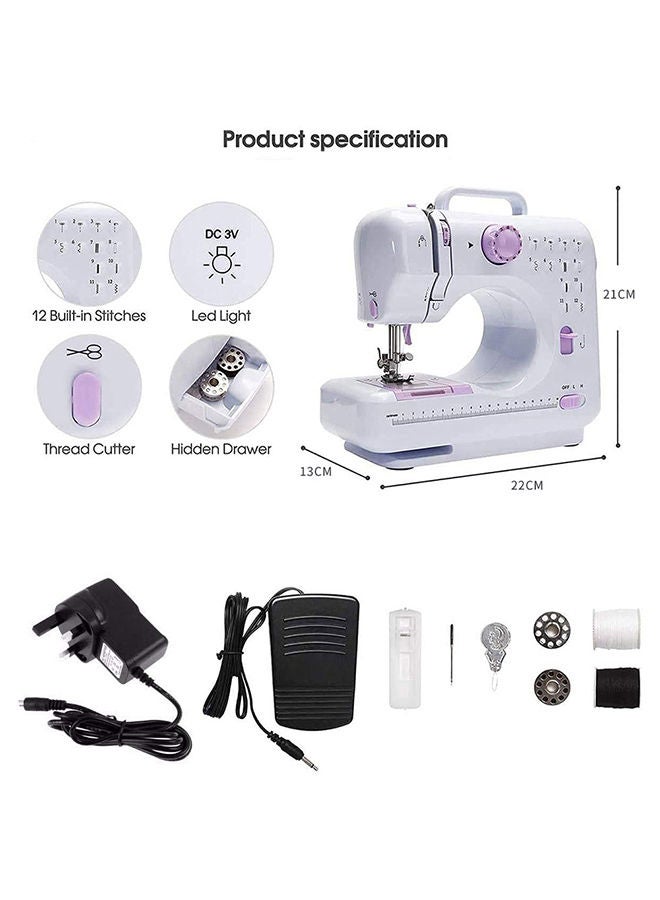 Household Mini Portable Sewing Machine 505 White