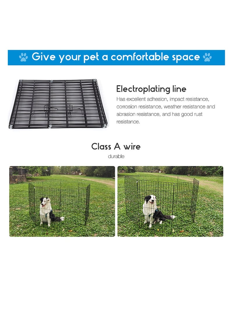 8-Piece Foldable Dog Fence Pet Fence